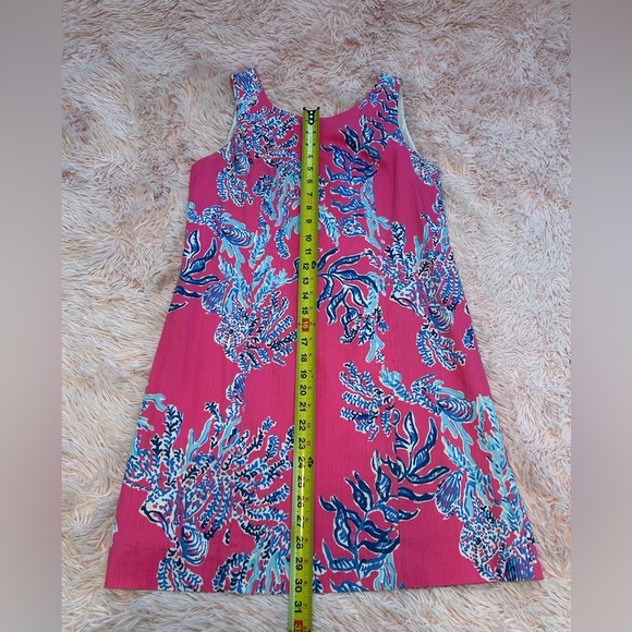 Lilly Pulitzer Cathy Shift Dress Samba Coral Print Size 8 - Picture 4 of 13